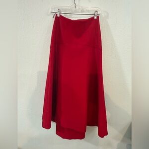 Zara Vibrant Red A-Line Skirt